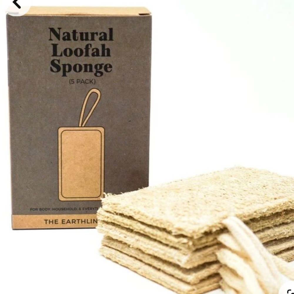 THE EARTHLING COMPANY NATURAL LOOFAH SPONGES SET OF THREE NWT